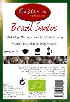 Kaffeer&ouml;sterei Crefelder Brazil Santos - BIO