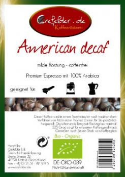 Kaffeer&ouml;sterei Crefelder American decaf - BIO