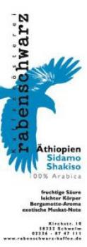 Rabenschwarz Kaffee Sidamo Shakiso - &Auml;thiopien