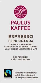 Schr&ouml;ers Privatr&ouml;sterei Paulus-Kaffee - ESPRESSO Peru Uganda