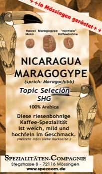 SpezCom Nicaragua Maragogype Topic Selection SHG